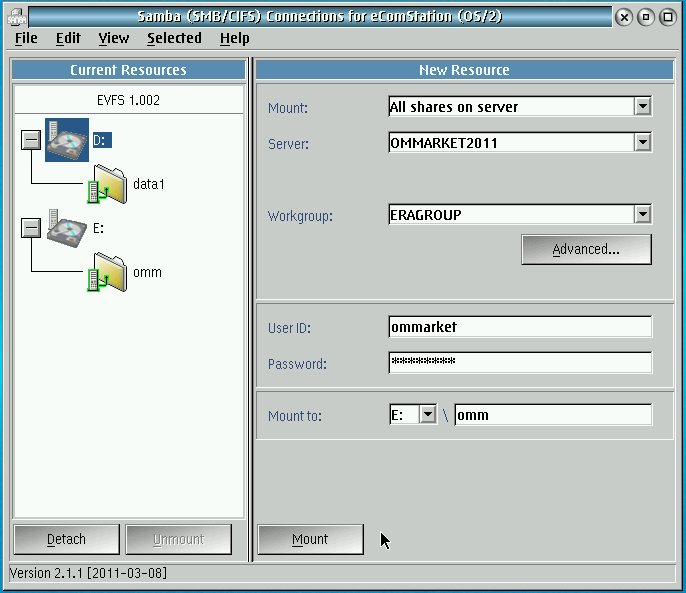 Samba Connections for eComStation